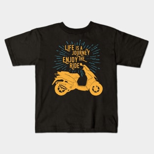 Life is a journey Enjoy the Ride Distress Quote Gift Kids T-Shirt